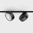 Прожектор IN_LINE SOL, D95mm, H33mm, LED 10.8W, 4000K, 1120Lm, 38°, CRI>90, 48V, 2-х групний, Вкл./Викл., IP20, діамантово-чорний/чорний