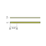 Світлодіодна гнучка COF стрічка, L2500mm, W4mm, H1.6mm, 3000K, 9W/m, 24V, CRI>90, 680Lm/m, лінія розрізу: 16.67mm, IP20, изображение 2