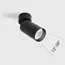 Накладний стельовий світильник, поворотний TUB M SA 90 ZOOM, D52мм, H140мм, CREE LED 9W, 250mA, 3000K, 615-1040lm, 15°-50°, CRI>90, 220V-240V, IP20, чорний
