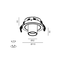 Встраиваемый потолочный поворотный светильник с рамкой TUB M OUT, D52 мм, H60 мм, CREE LED 12 Вт, 1210 лм, 4000 К, 50°, CRI > 90, 300 мА, IP20, чёрный/хром, изображение 2