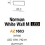 Настенный светильник Azzardo NORMAN Wall M White AZ1683, изображение 4